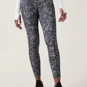 Athleta High-Rise Black & White Printed Leggings